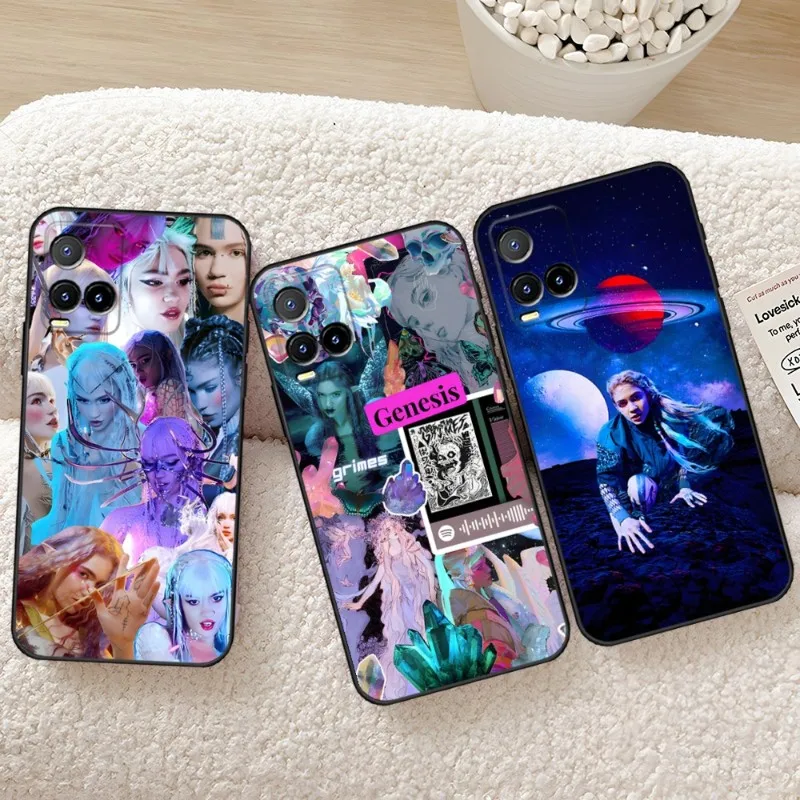 Чехол Grimes с ангелами для VIVO Y31 IQOO 9 U5x U5 V21e V23 Y31s Y76 X80 X60 X70 Y33s Y73 Y21 Y15s Pro Plus