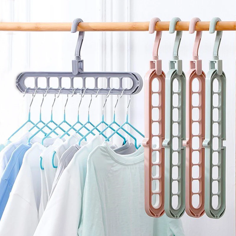 

Clothes Hanger Racks Multi-port Support Circle Clothes Drying Multifunction Plastic Scarf Clothes Hanger Hangers Storage Rack