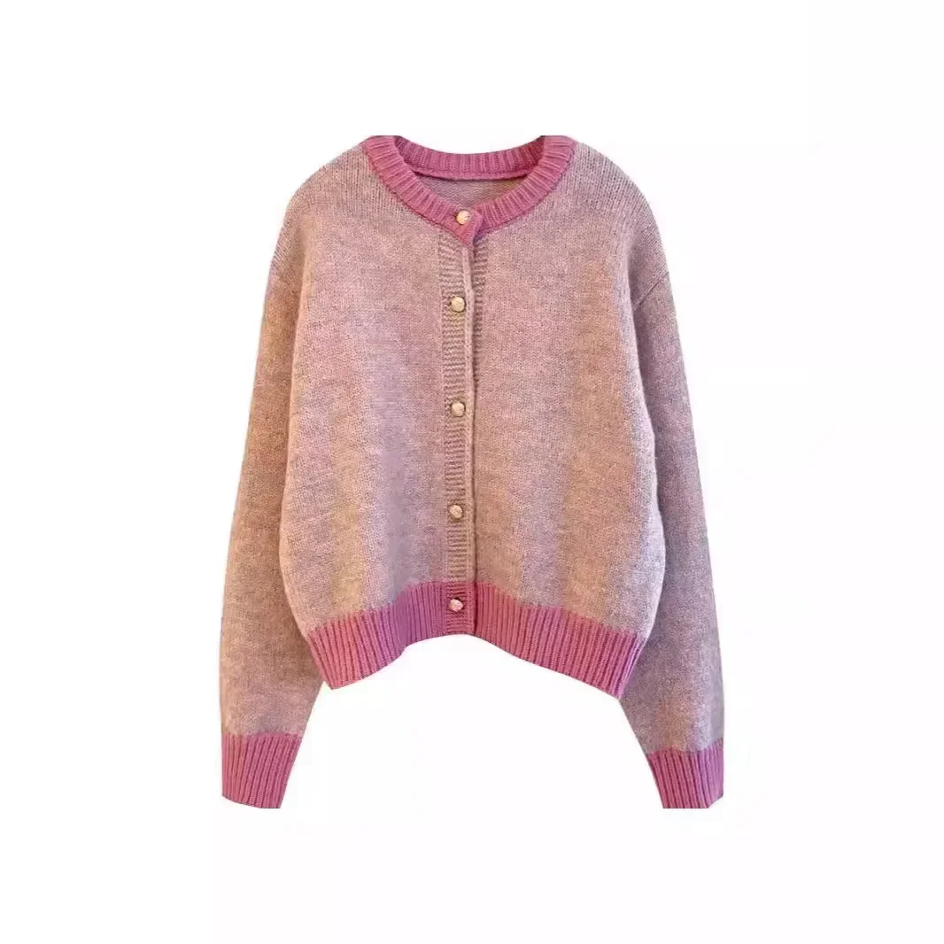 Женский Кардиган Во Французском Стиле Ретро Мягкий Вязаный Короткий Свитер