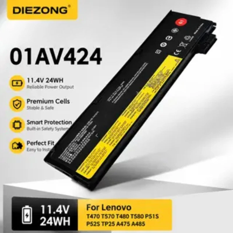 Фото Аккумулятор для ноутбуков Lenovo ThinkPad T470 T570 T480 T580 P51S P52S TP25 A475 A485 61 01AV423 SB10K97580 01AV424 01AV452 01AV490 №1