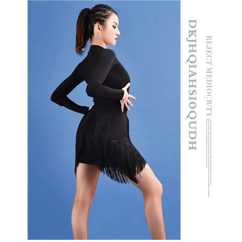 Женская юбка для латиноамериканских танцев с кисточками танцевальных