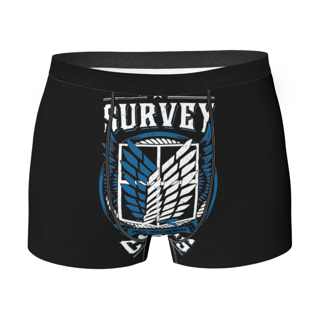 

Survey Corps Man's Boxer Briefs Underpants Japanese Anime Attack on Titan Highly Breathable High Quality Gift Idea
