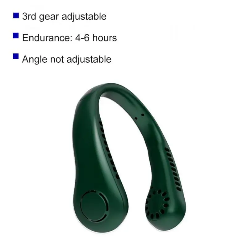 

Outdoor Hanging Small Neck Fan Usb Charging Cooling Fan Retro Mini Handheld Silent Lazy Sports Portable Leafless Electric Fan