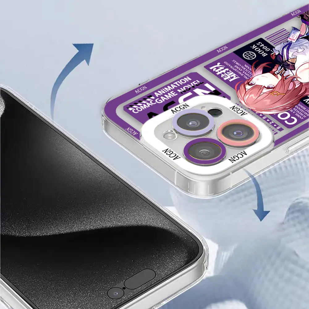 Прозрачный чехол ACGN Dan Heng Honkai для Xiaomi Redmi Note 13 12 12S 11 11T 11S 10 9 10S 9S Pro Max Plus