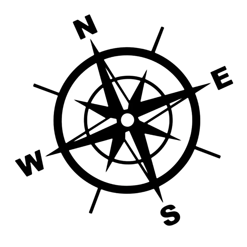 

Personality Compass Modeling Popular Car Stickers PVC Auto Window Bumper Sunscreen Waterproof Cover Scratches Decal Decor