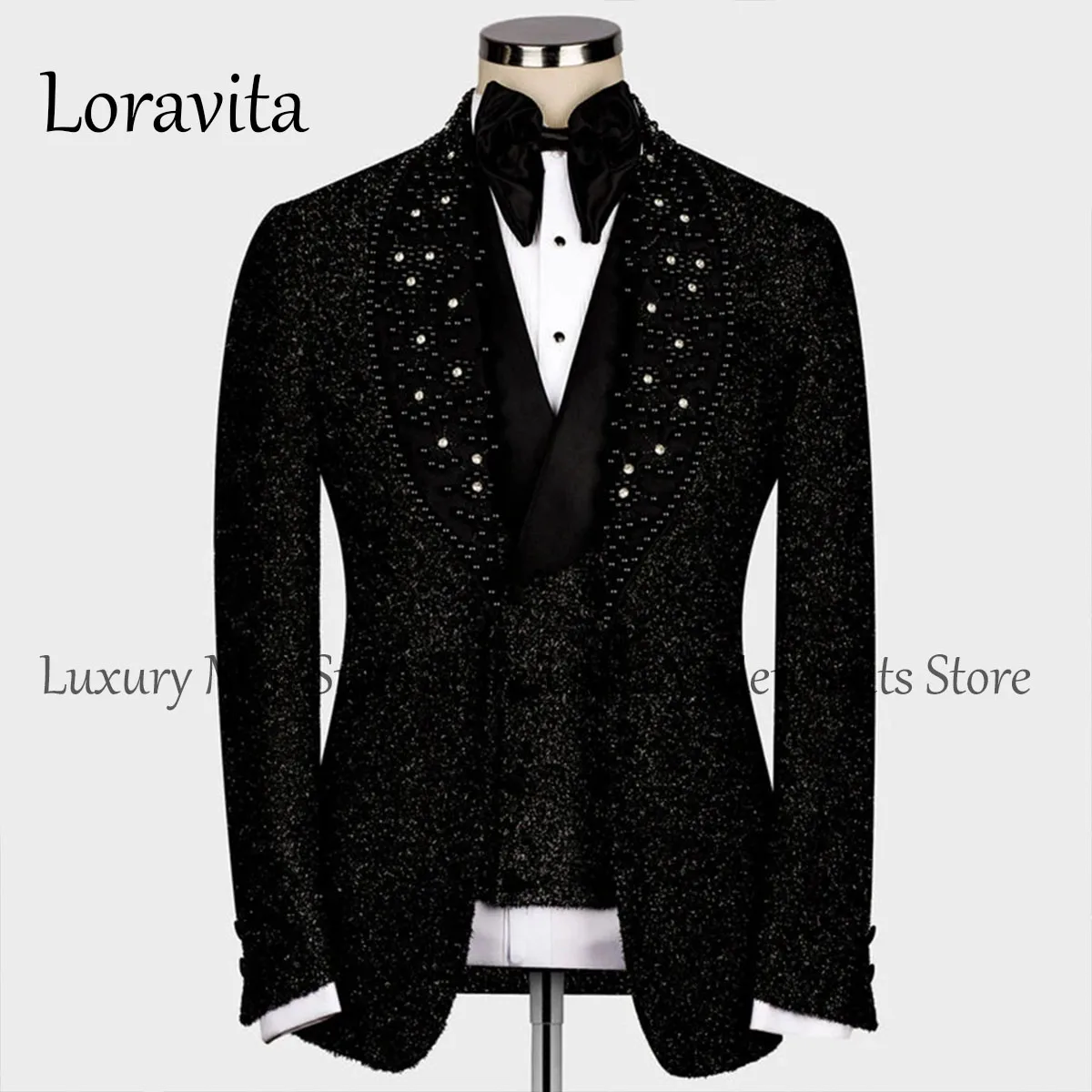 Блестящие кристаллы мужские костюмы свадебные смокинги наборы из 3 предметов