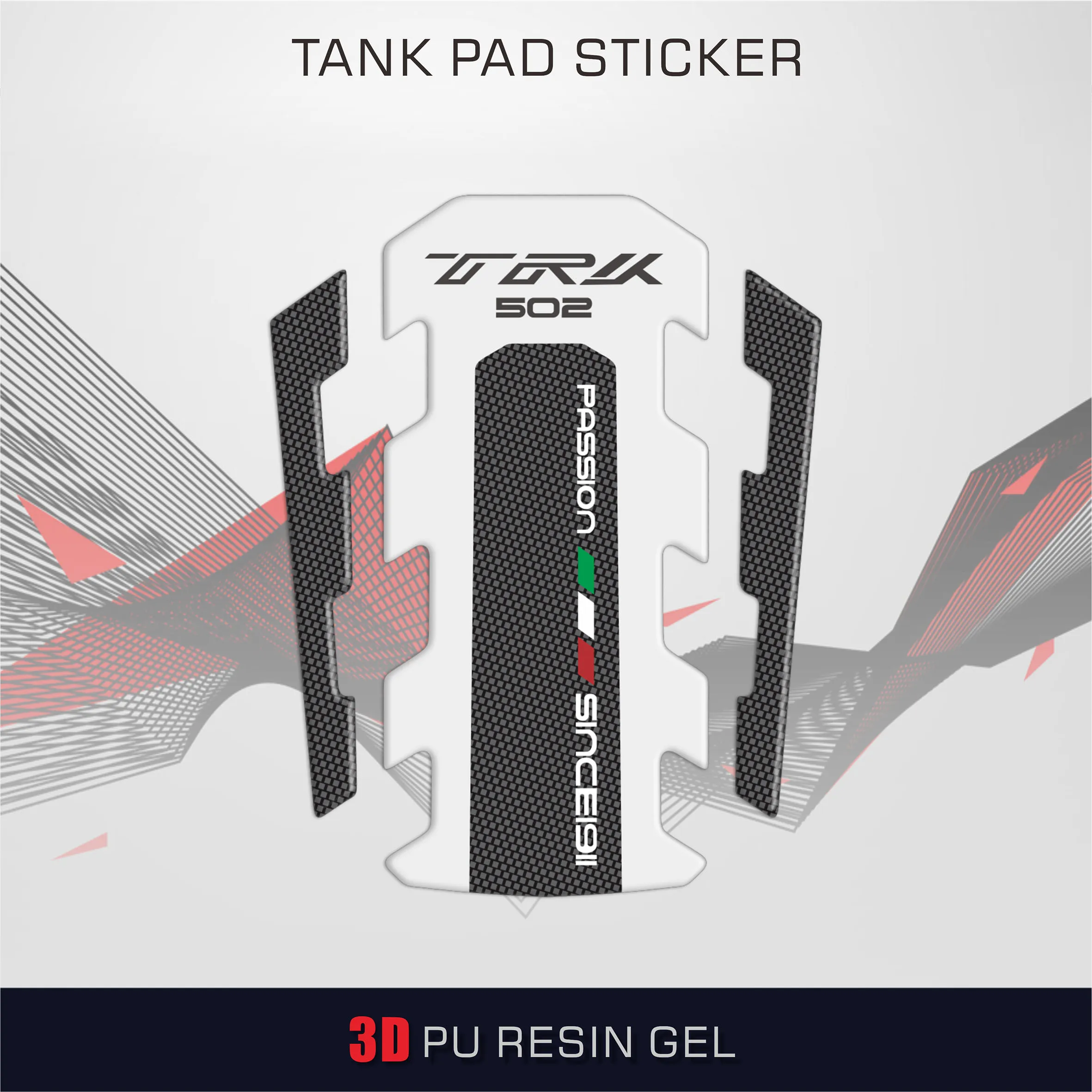 

3D Fuel Gas Tank Pad Protector Decal Stickers Full TRK 502 LOGO For BENELLI TRK 502 2020-2023