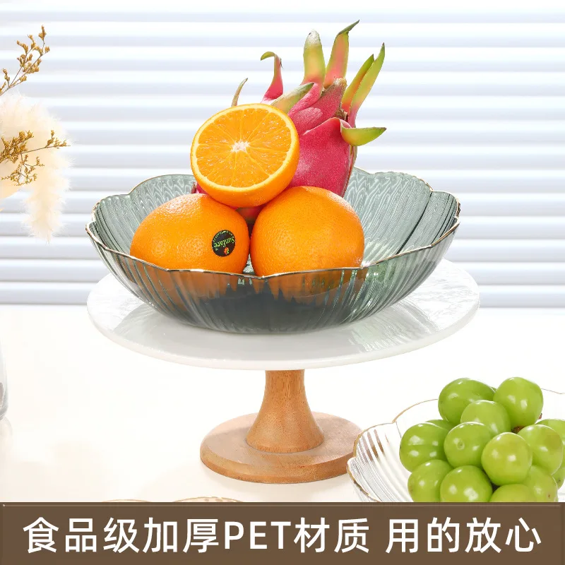 

Luxury Transparent Trays for Fruits and Candies Home Decoration Living Room Table Ornaments Modern Plastic Crafts Tv Cabinet