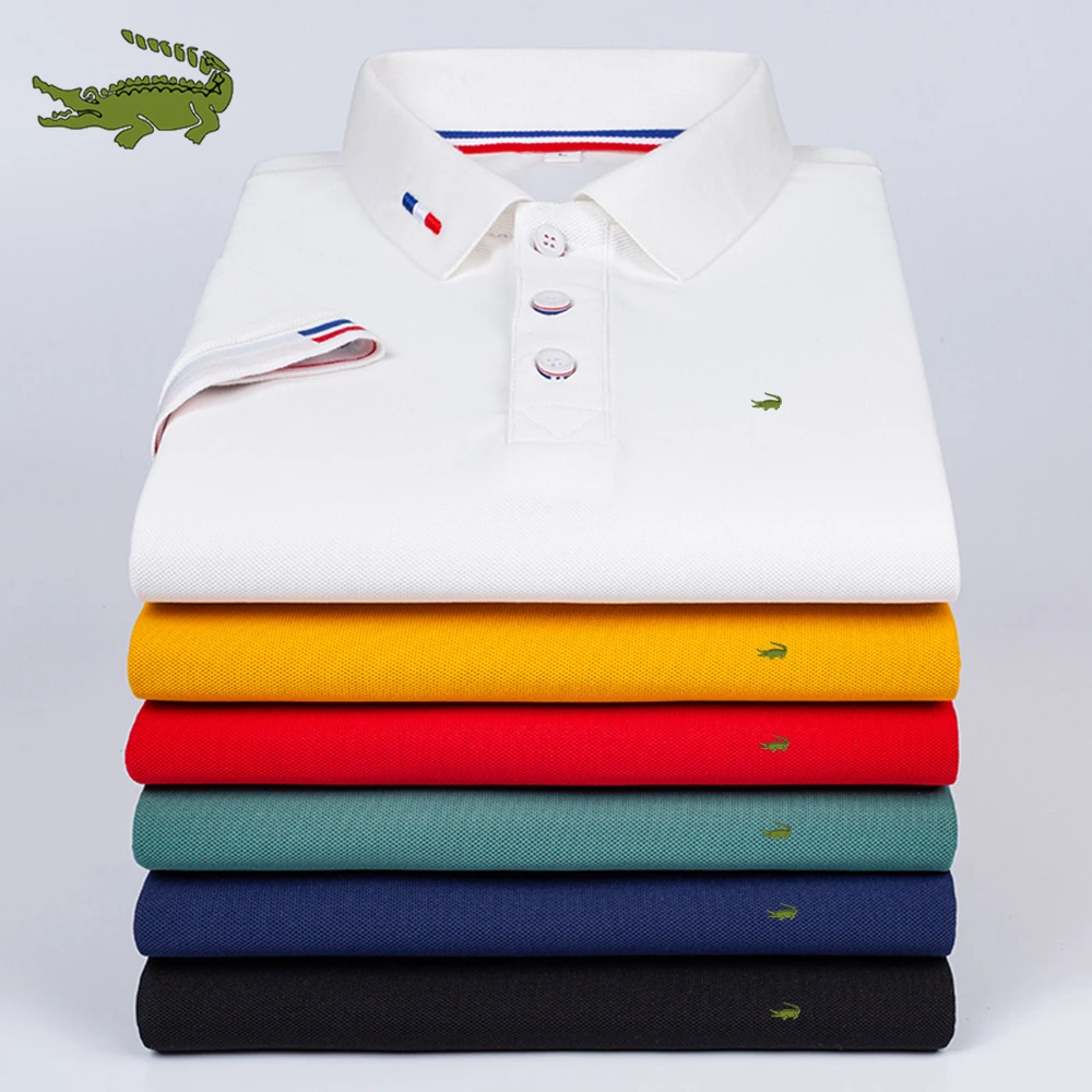

2023 New Brand Stripe Embroidery Pure Cotton Men's Summer Top Designer Polo Short Sleeve Shirt Business Casual Top Polo
