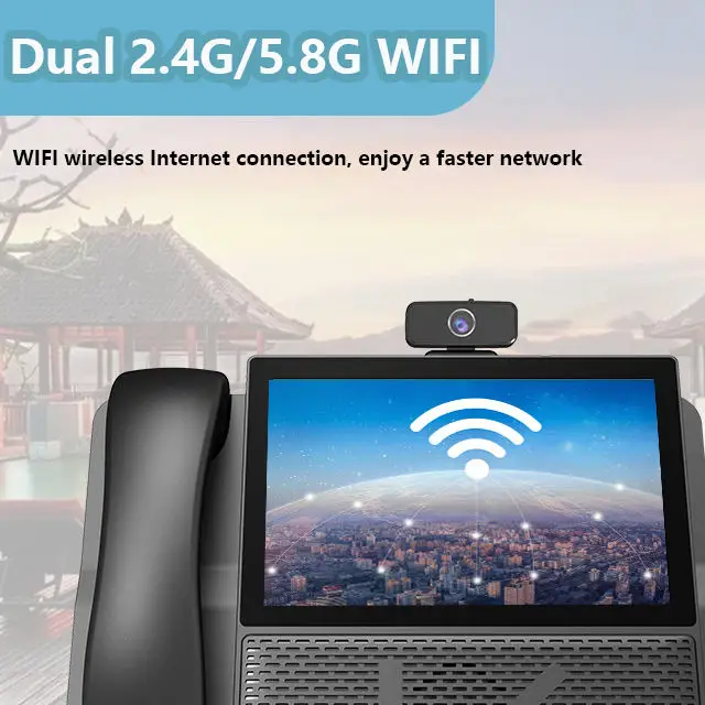 Новый IP-телефон SC19 Wi-Fi Android 11 8-дюймовый цветной экран 6 SIP-линий 1000 Мбит/с LAN POE 4G LTE Sip