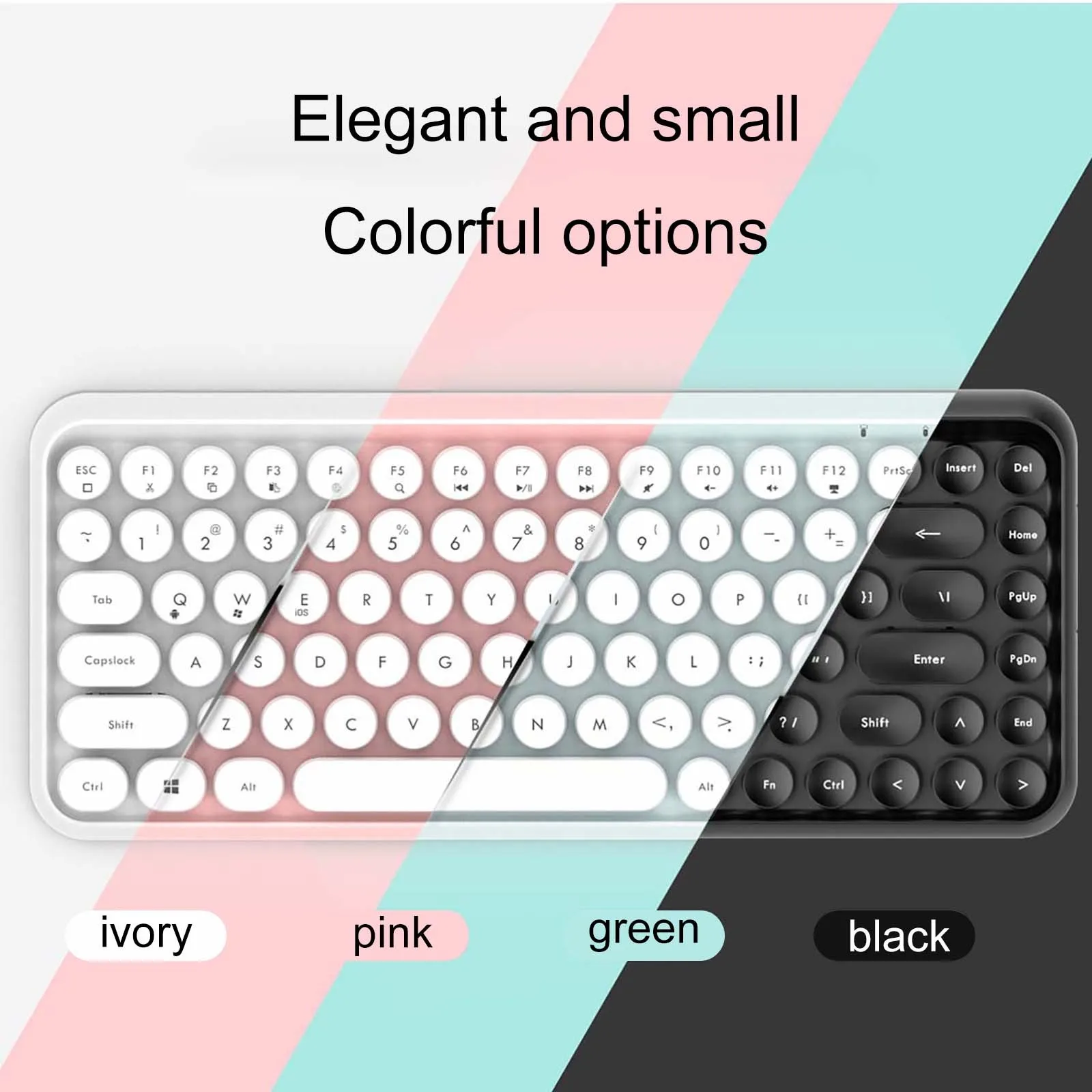 

Ajazz 308i Bluetooth Wireless Gaming Office Keyboard 84-key Classic Round Key Ergonomic Computer Pc Gamer Desktop Laptop