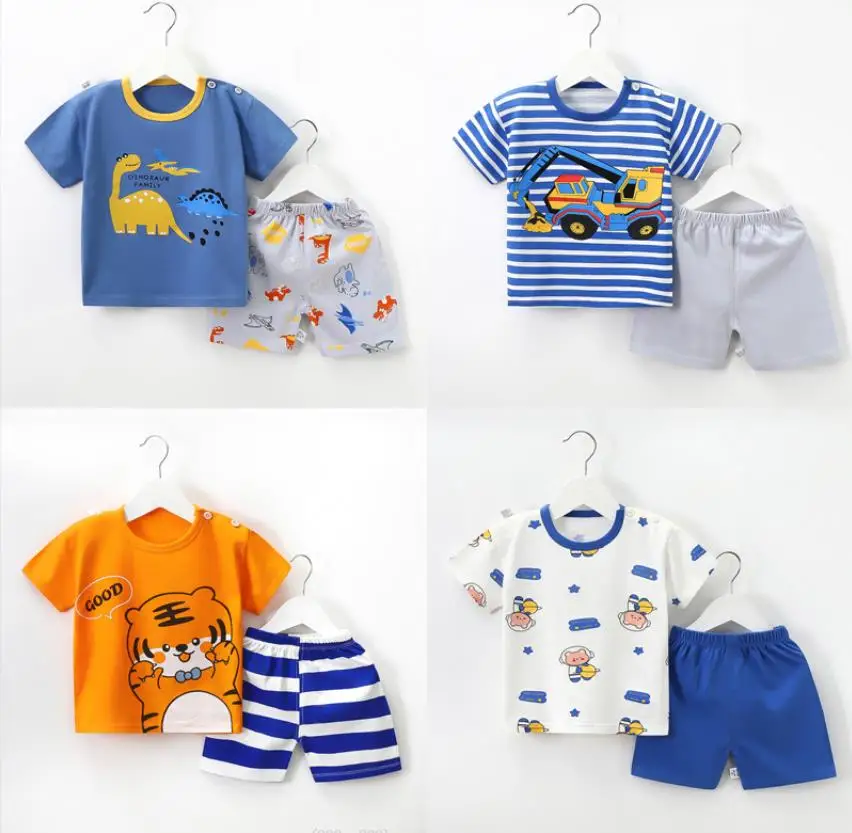 

Children's short sleeve suit cotton summer new T-shirt clothes boys shorts children's clothes