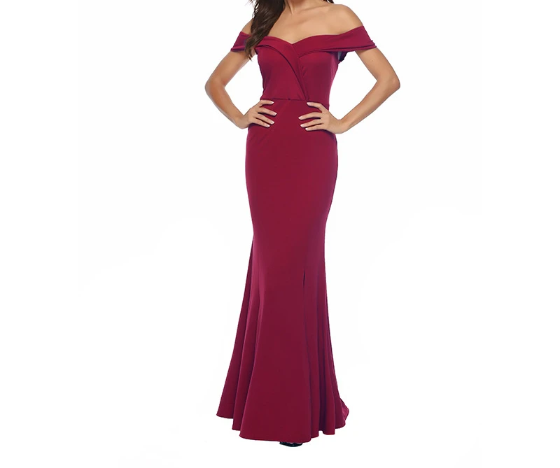 

New Light Bridesmaid Dresses off Shoulder Bridesmaid Dress Elegant Party Dress Slit Long Maxi Dress Sexy Vestidos