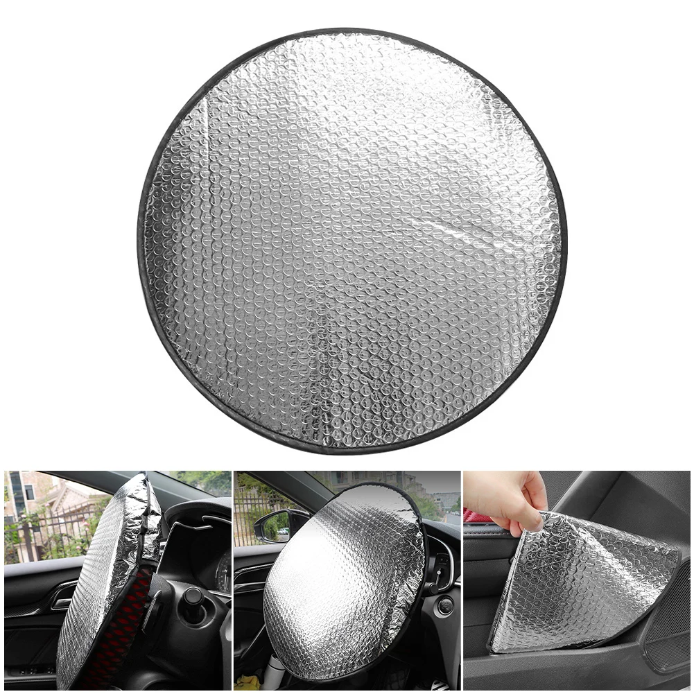 

Car Steering Wheel Cover Car Steering Wheel Sun Shade Auto Interior Accessories Foldable Anti-uv Sunscreen Protector Cover