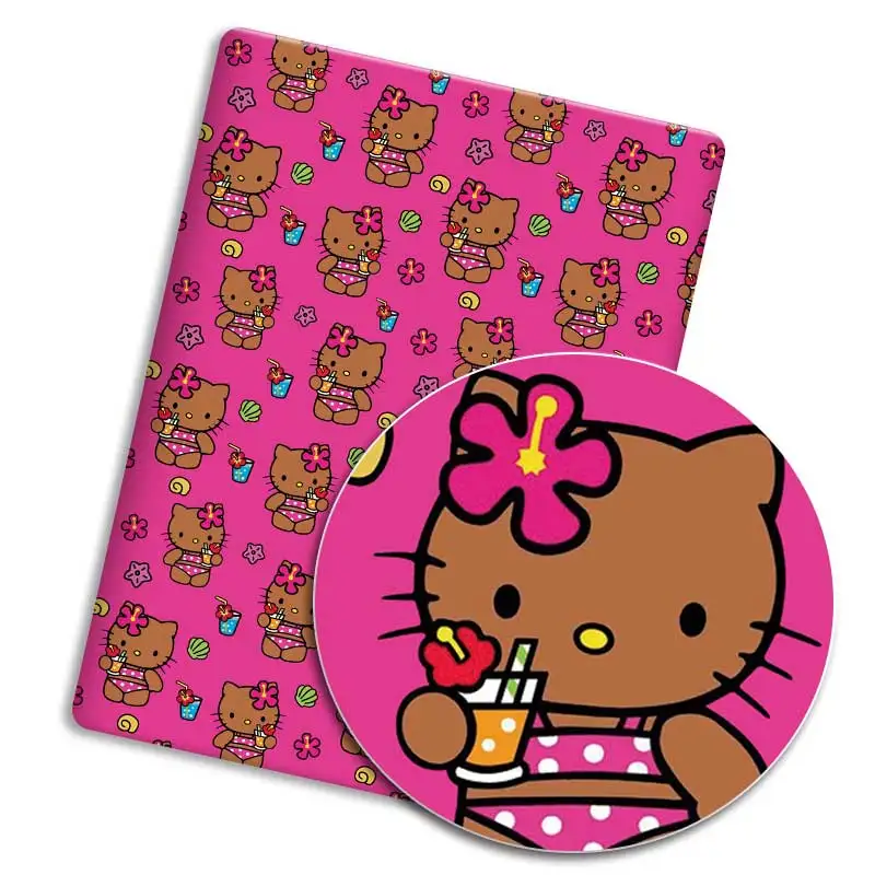 Фото Ткань Sanrio из хлопка и полиэстера, 140x50 см, для пэчворка, детского домашнего текстиля, шитья, кукольных платьев, штор №4
