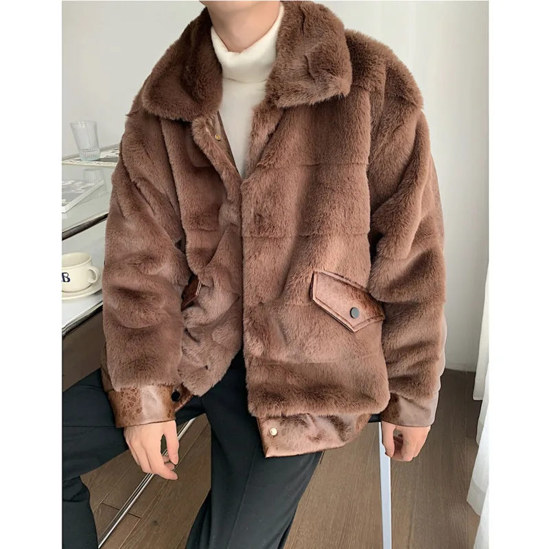 2022 Winter Jacket Men Warm Fashion Oversize Thickened Fur Jacket Men Korean Loose Thick Short Coat Mens Parker Clothes M-3XL