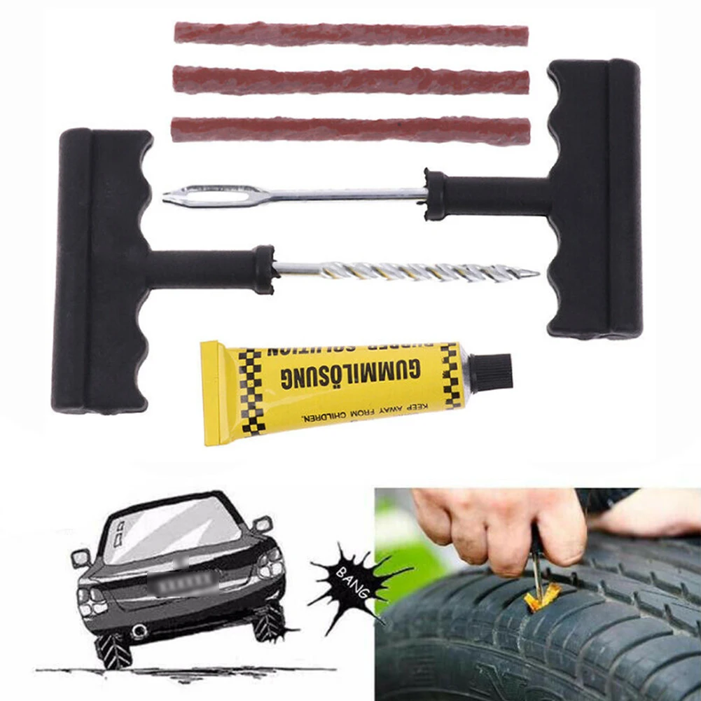 

Car Tire Repair Kit Tubeless Tyre Repair Patch Fix Tool Tire Super Glue For Bicycle Automobile Motorcycle Tire Repair