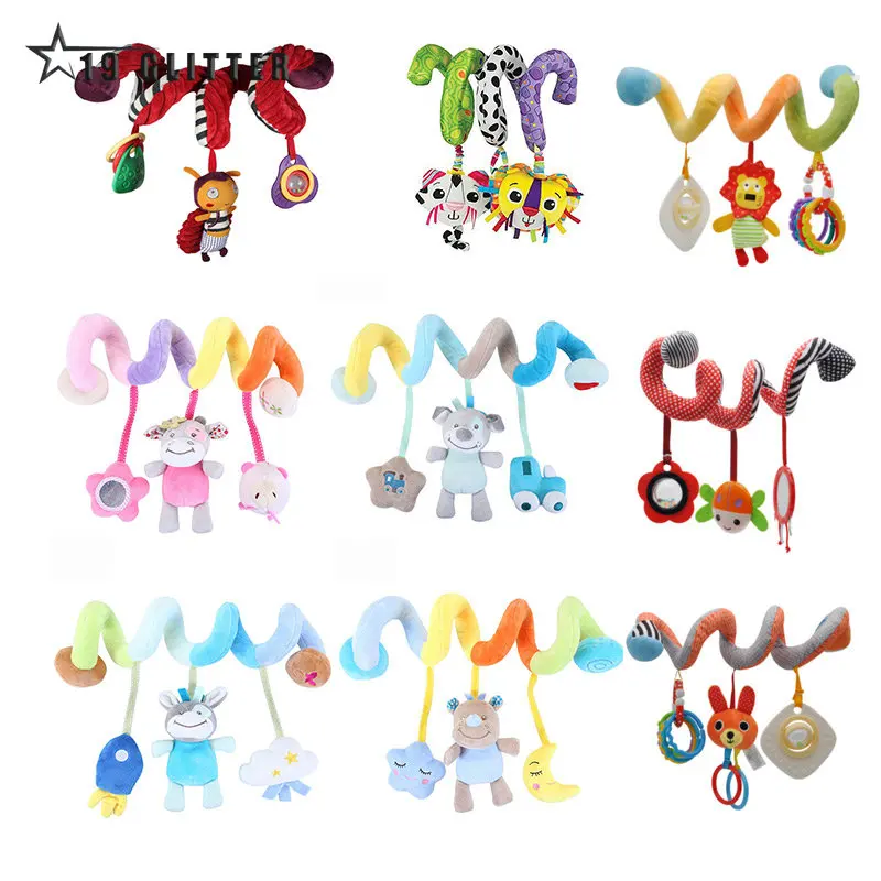 

Soft Baby Toys 0-12 Months Music Crib Stroller Hanging Spiral Kids Sensory Educational Toy For Newborn Baby Rattles Bed Bell