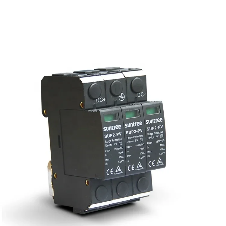 1500 В постоянного тока с защитой SPD 3-фазный разрядник перенапряжения 3 8 кВ