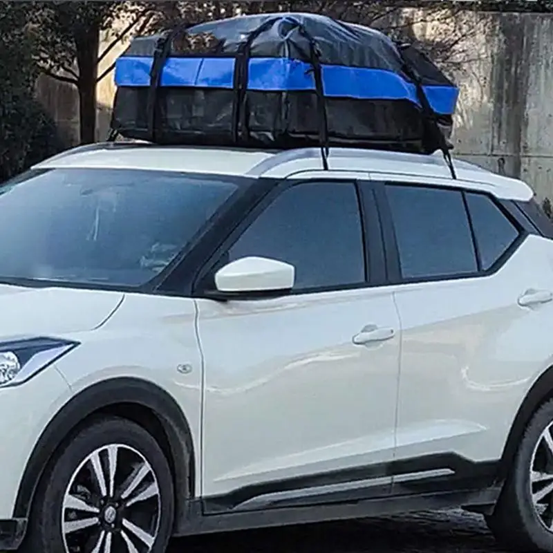 

Car Roof Bag Vehicle Waterproof 600D Heavy Duty Car Roof Bag Portable Car Storage Bag Car Roof Organizer Car Accessories