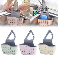 kitchen accessories sink soap sponge holder utensils organizer bag adjustable snap storage shelf bathroom hanging drain basket