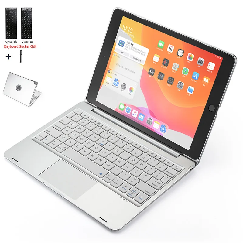 

For iPad 10.2'' 8Th Touchpad Backlight Wireless Bluetooth Keyboard Case Cover Air 3 10.5' Pro 10.5