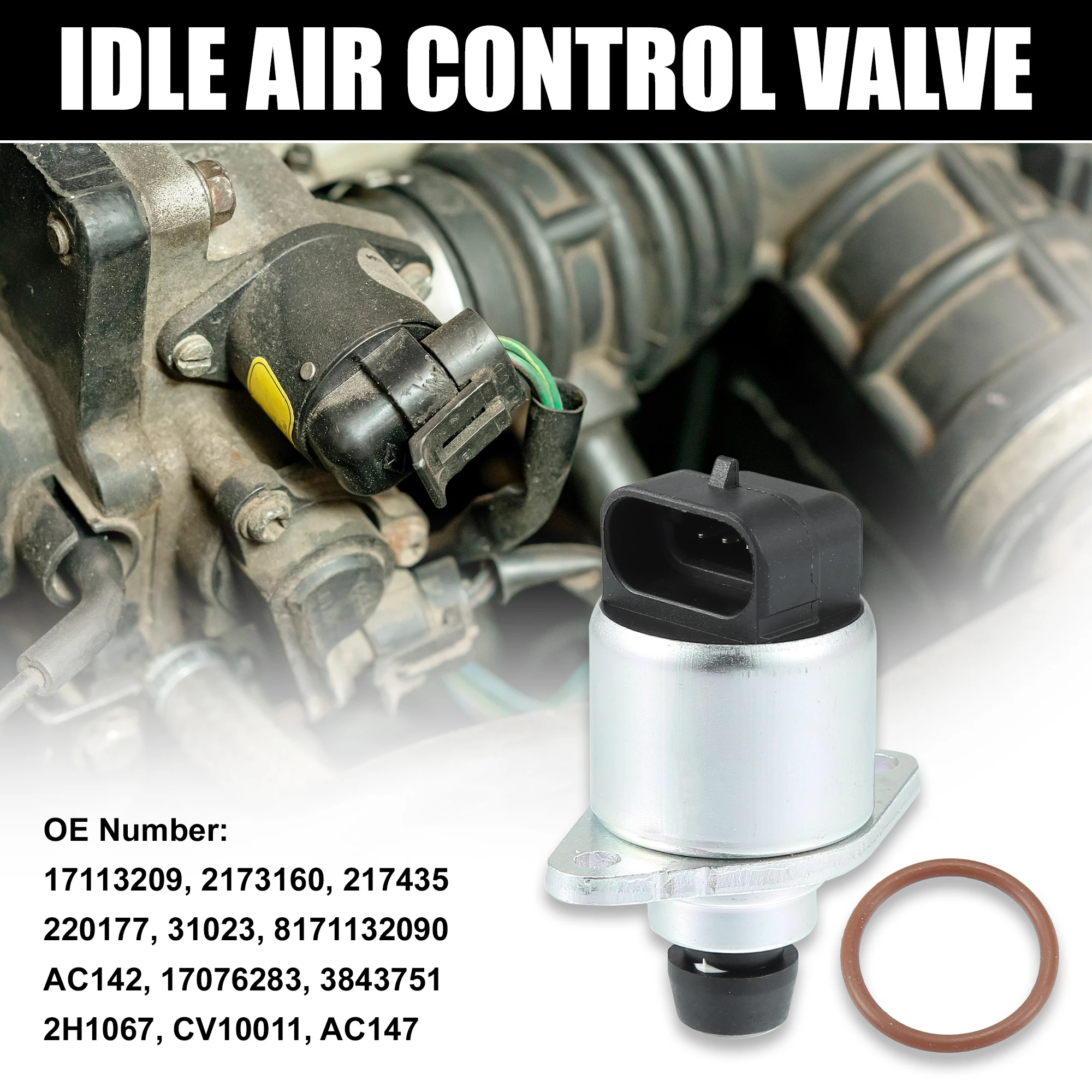 

X Autohaux клапан управления холостым воздухом 17113209 Замена с прокладкой серебристого цвета для Chevy