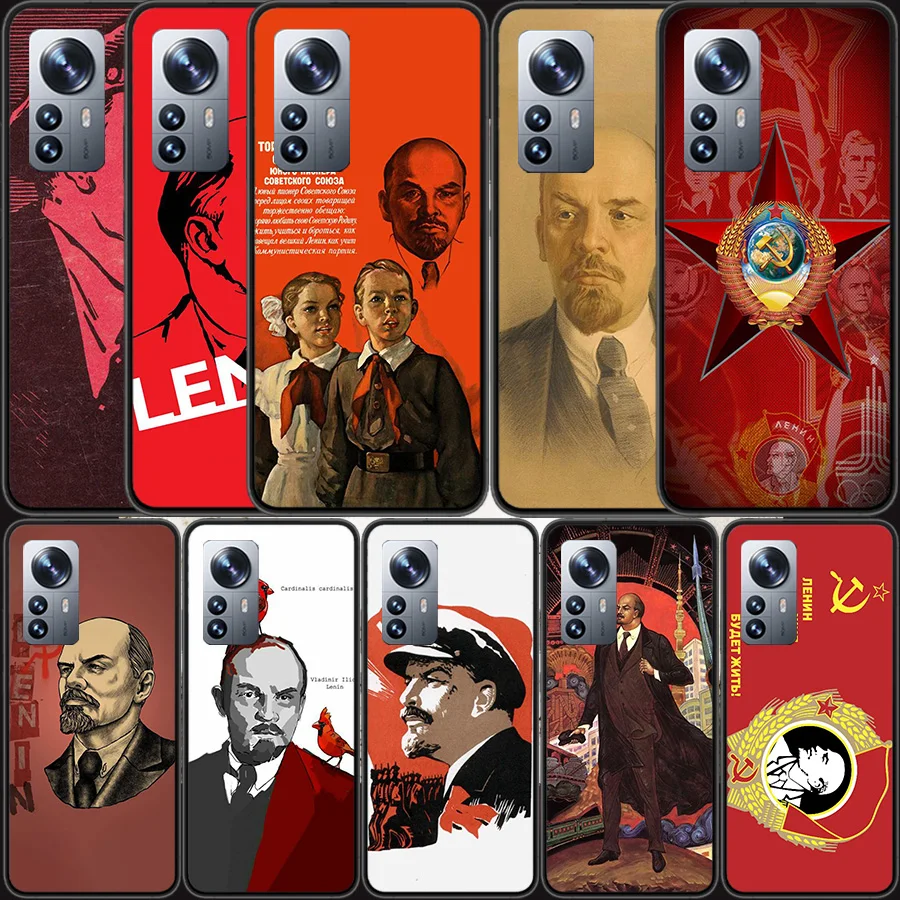 

lenin Soviet Union flag Phone Case For Xiaomi Mi 13 12 11T 10T 12T Pro 12X 11i 11 Ultra 10 Lite 5G 9 8 6X 5X Capa Coque Fundas T