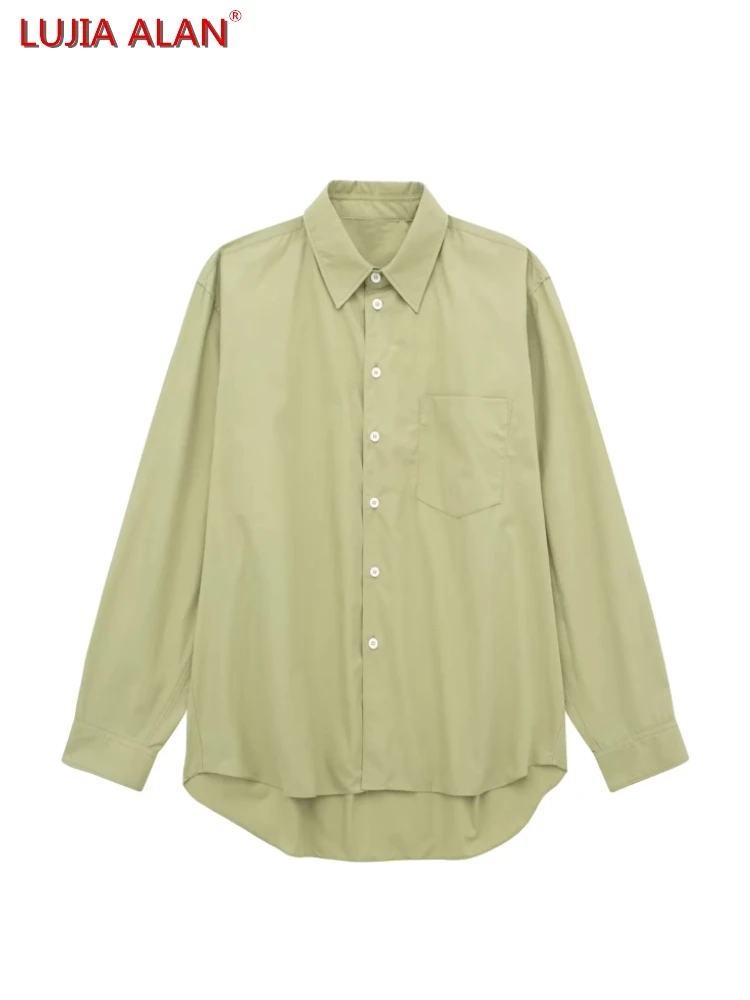 

New Women Casual Loose Basic Shirt Female Long Sleeve Blouse Tops+Elastic Waist Straight Pants LUJIA ALAN B1581