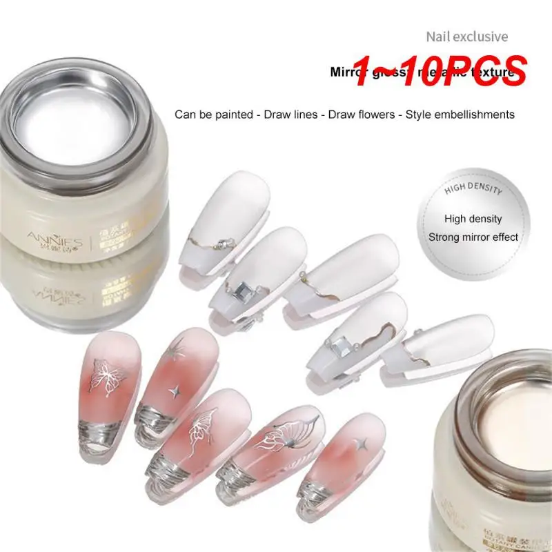 

1-10 шт., 8 мл, твердые зеркальные наклейки для ногтей
