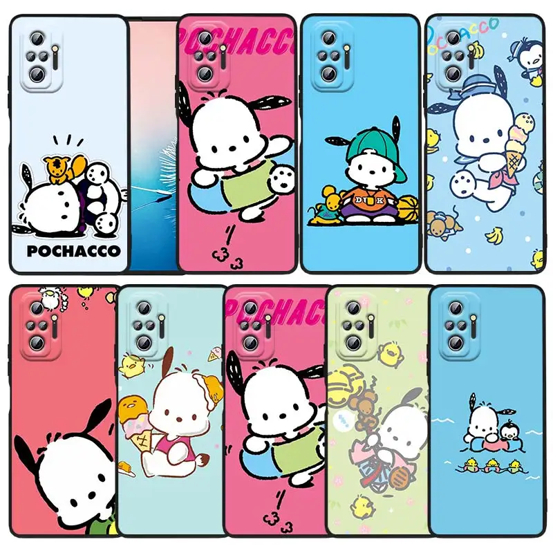 

Pochacco Art Cartoon Dog Phone Case For Xiaomi Redmi Note 12 11E 11S 11 11T 10 10S 9 9T 9S 8 7 Turbo Pro Plus 5G Black Cover