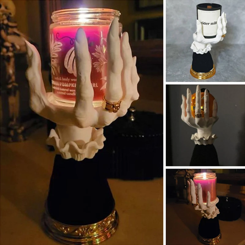 

Witch Hand Candlestick Halloween Decor Resin Candle Holder Gothic Decor Candle Holder Witch Hand Stand Golden Holiday Decoration