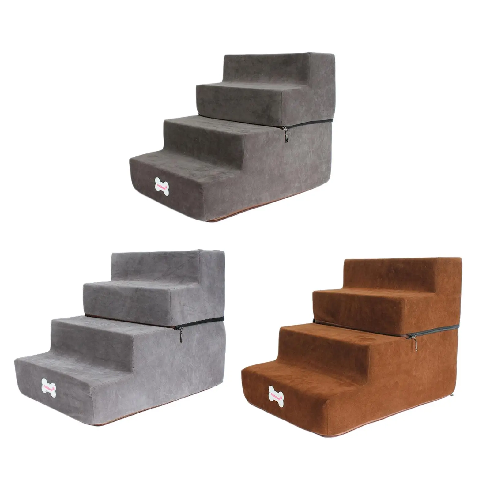 Soft Dog Steps Stairs, Pet Ramp Ladder, Detachable Cover, Non Slip Climbing Slope, Pet Dog Stairs Indoor Small Dogs
