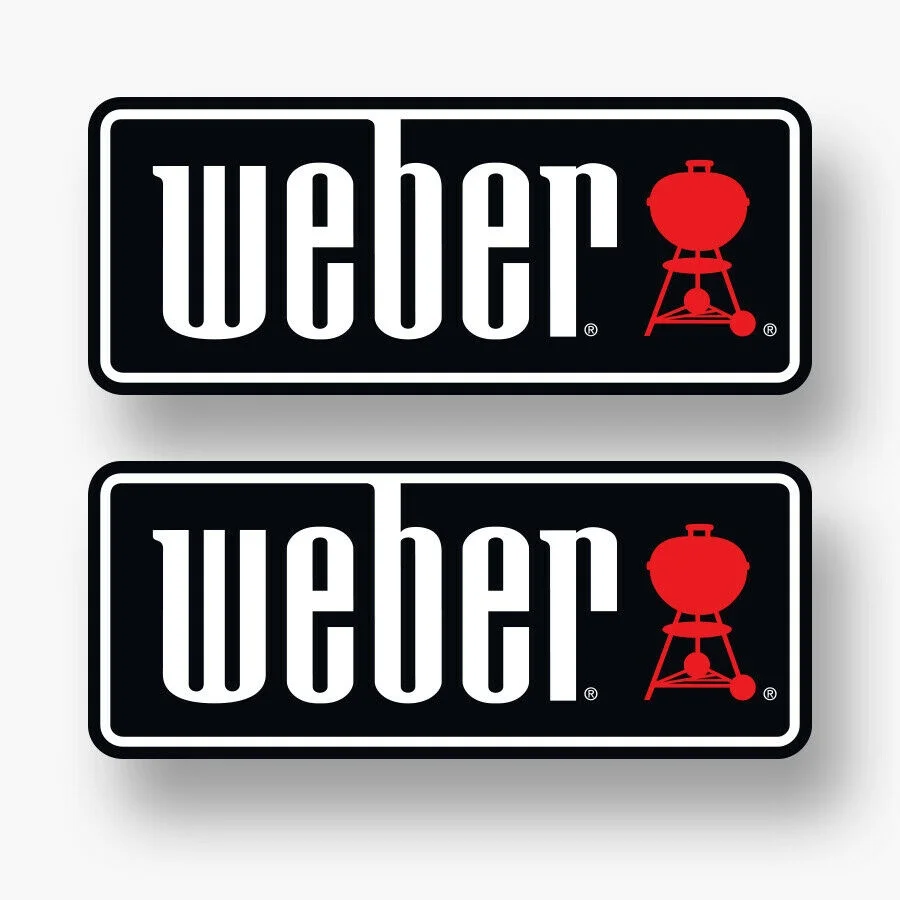 

Для 2x наклейки WEBER виниловая наклейка логотип Гриль Genesis барбекю гриль уголь