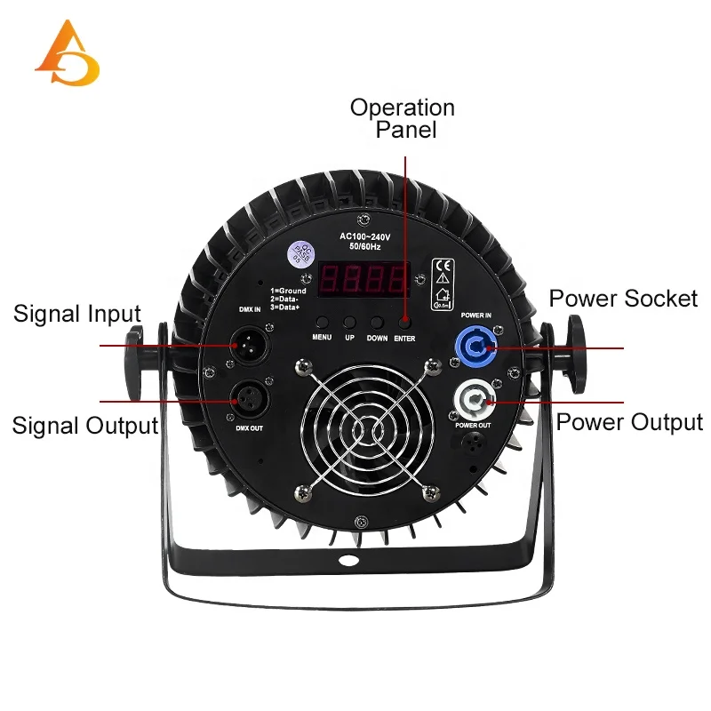 BOTA IFull Color DMX Control 18x15w RGBWA 5 в 1 цветной плоский светодиодный сценический фонарь
