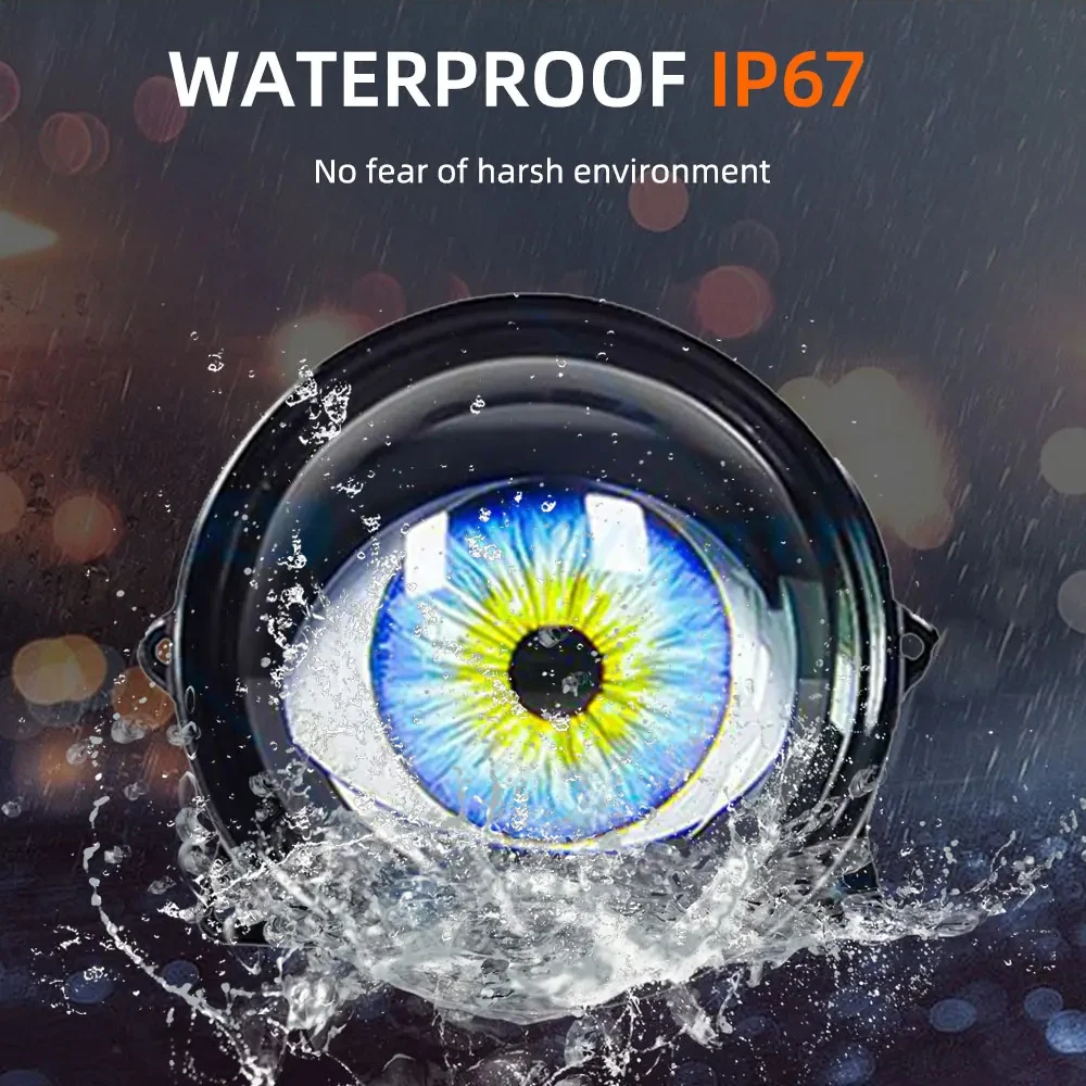 2/1в1 автомобильные Demon Eye Red динамические 3-дюймовые линзы с глазами дьявола для