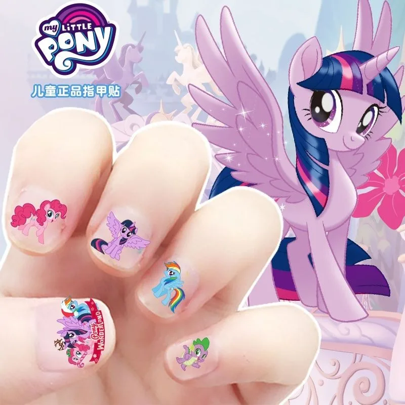 

My Little Pony Children's Nail Stickers Baby Luminous Waterproof Little Girls Nail Art Stickers Kawaii Cartoon Accessories