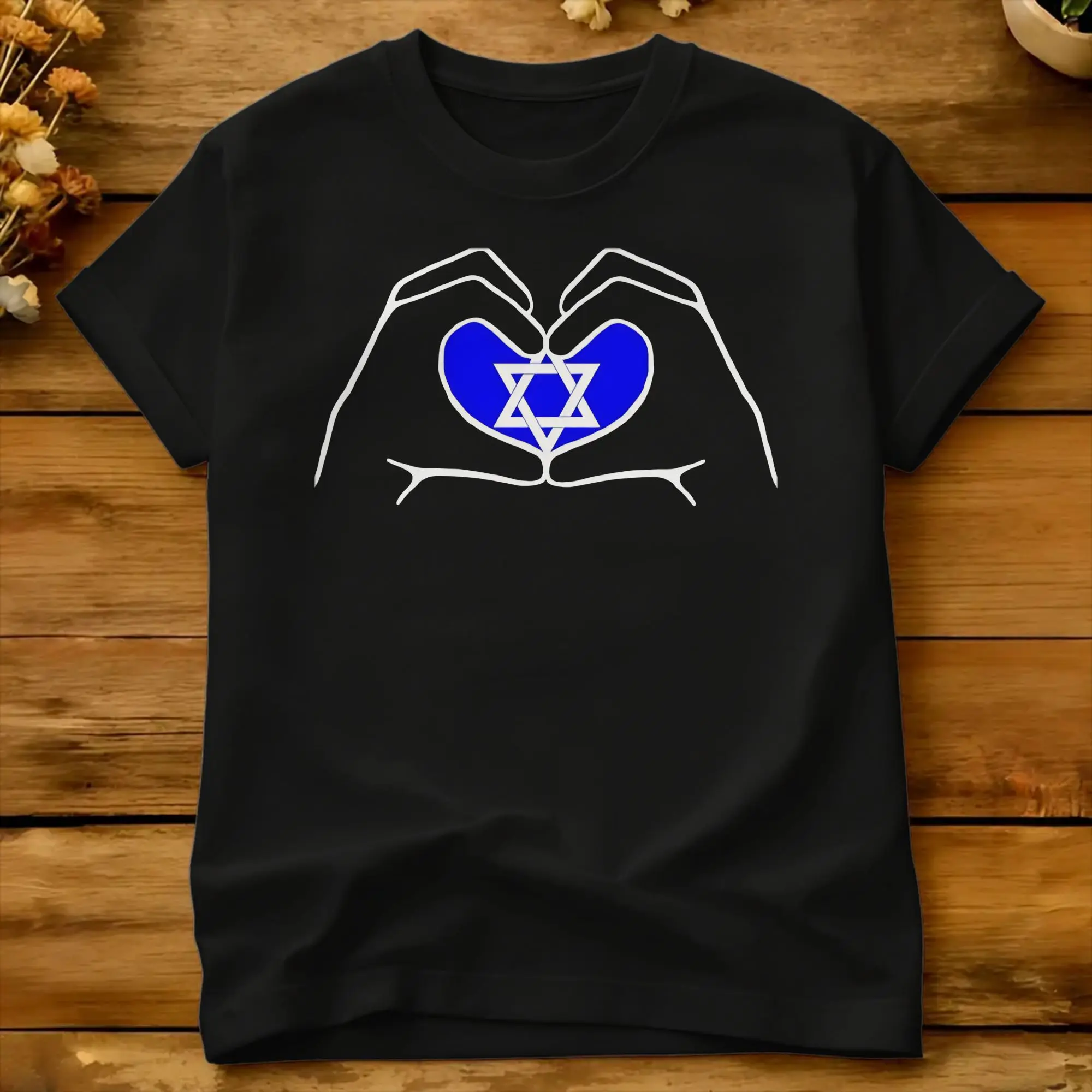 Фото Футболка Star Of David Hands Heart MDA Magen David Adom, летние хлопковые футболки из 100% хлопка для мужчин, повседневная футболка, футболки в стиле ретро Y2K №1