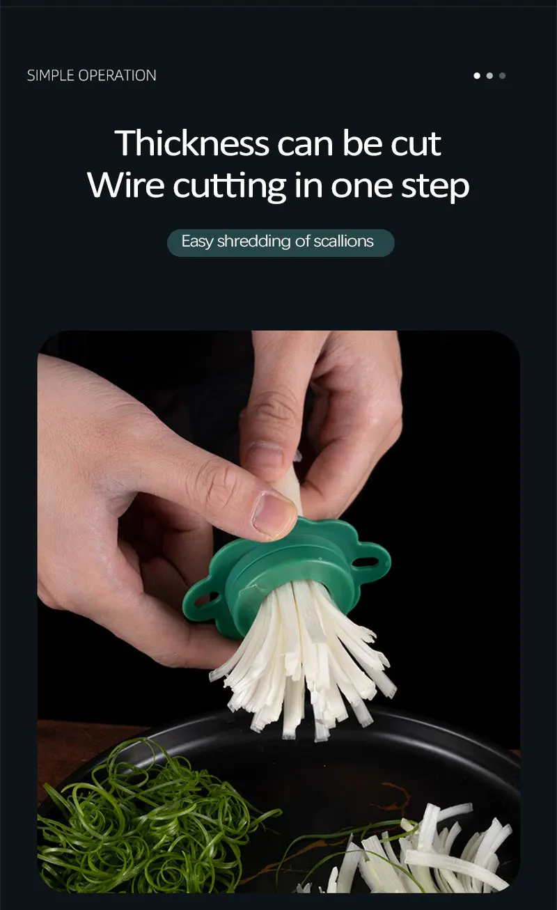 

2023 Stainless Steel Scallion Wire Cutter Kitchen Wire Cutter Sharp Scallion Cutter Shaper Plum Blossom Scallion Wire Cutter