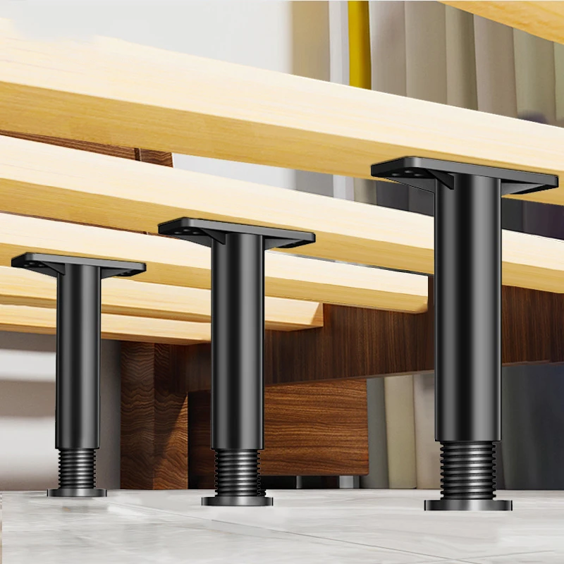 

Black Adjustable Sofa leg Table foot Furniture Heightening Bracket bed Board support Frame bed Foot pad Table leg pads