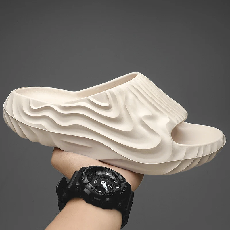 

Men Slides Luxury Men's Slipper Summer Male Sandal Thick Sole Man Clappers Indoor Outdoor Household Eva Slippers Bathroom Slide