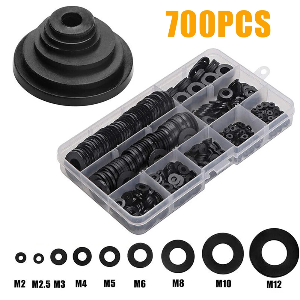 

Tools 700PCS Nylon Rubber Gasket Automotive And Marine 9 Different Sizes Durable And Practical Easy To Store Easy To Use