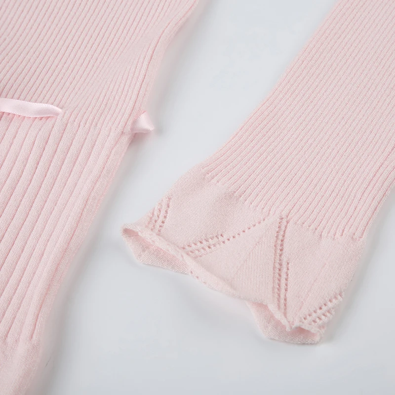 Розово-красный свитер Kooky CIBBAR с кружевными деталями пуловер v-образным вырезом