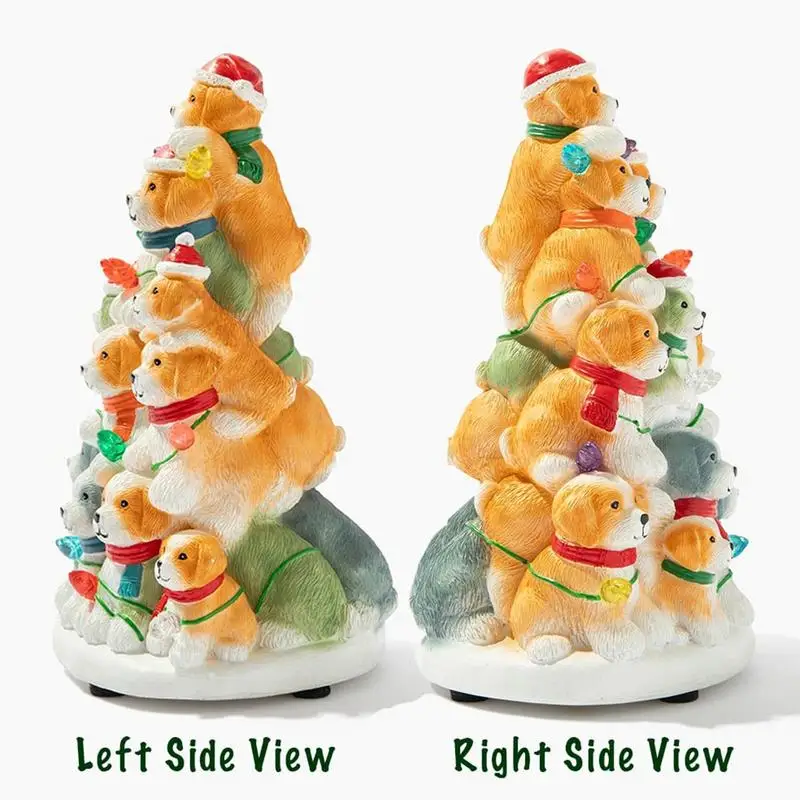 Рождественский ночник Симпатичная смоляная лампа для щенка Поделки собак Лампа