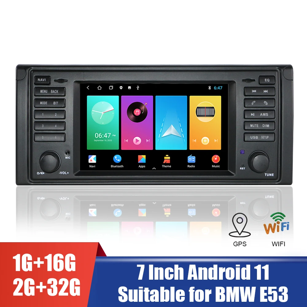 

Автомагнитола 7 дюймов, мультимедиа, Android 11, для BMW E53 1996-2007, FM-радио, Mirror Link, GPS-навигация, видеоплеер 2 Din