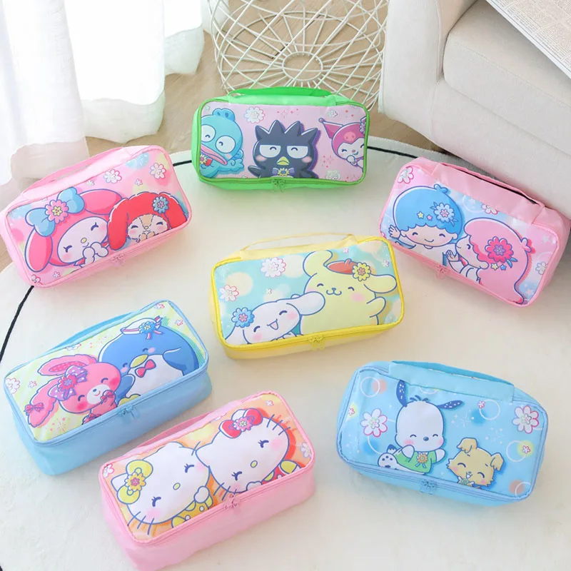 

Kawaii Hello Kitty Kuromi Sanrio Underwear Storage Bag Anime Cute My Melody Cinnamoroll Sweet Cartoon Tote Bag Toy for Girls