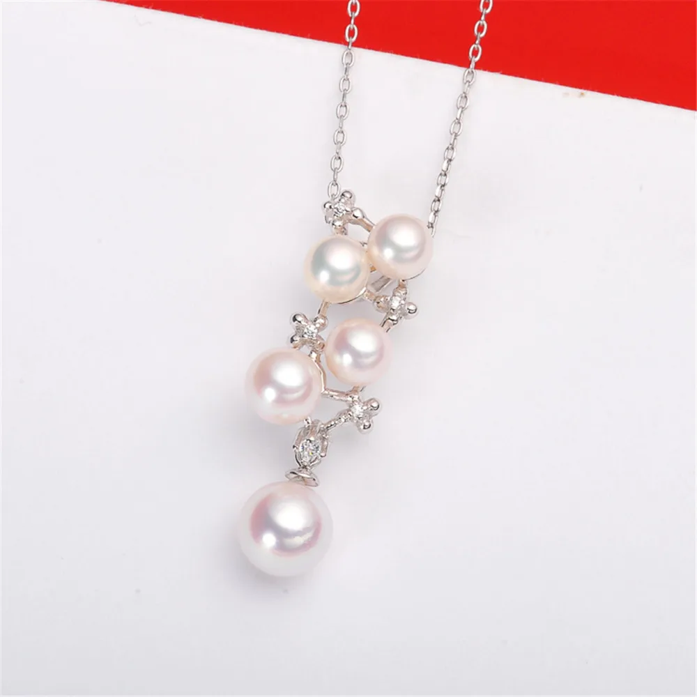 

S925 Sterling Silver Pearl Pendant Settings Blank/Base For DIY Pendant Jewelry Making Accessories Suitable for 5-7mm Bead