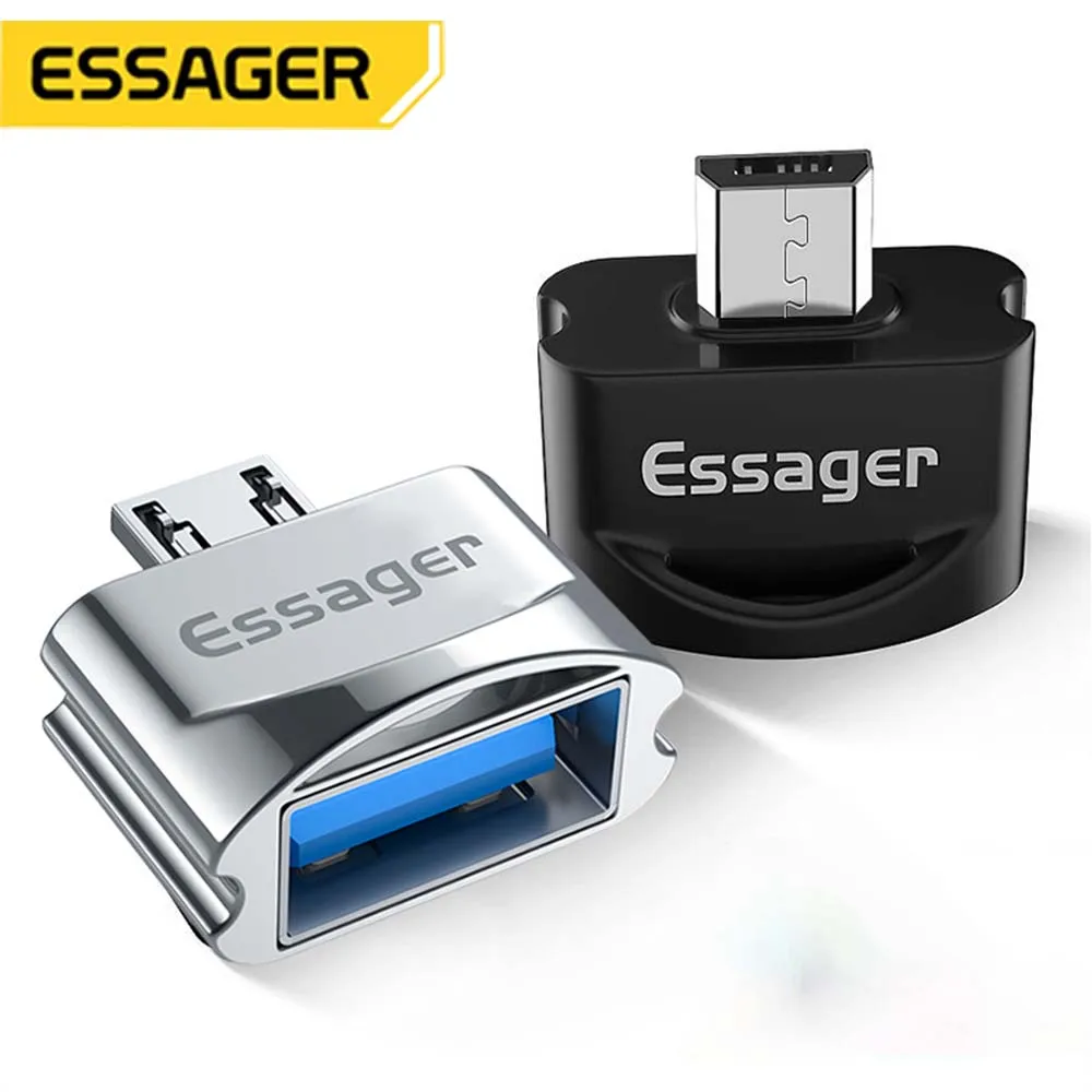 Essager OTG Micro USB Adapter For Samsung Xiaomi Huawei Android Micro USB Male To USB 2.0 Female Microusb OTG Adaptor Converter