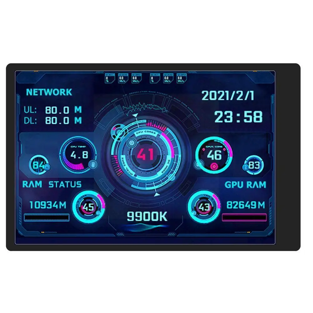 

3.5 Inch Ips Type-c Secondary Screen Computer Cpu Gpu Ram Hdd Monitor Usb Display For Freely Aida64 H4d1