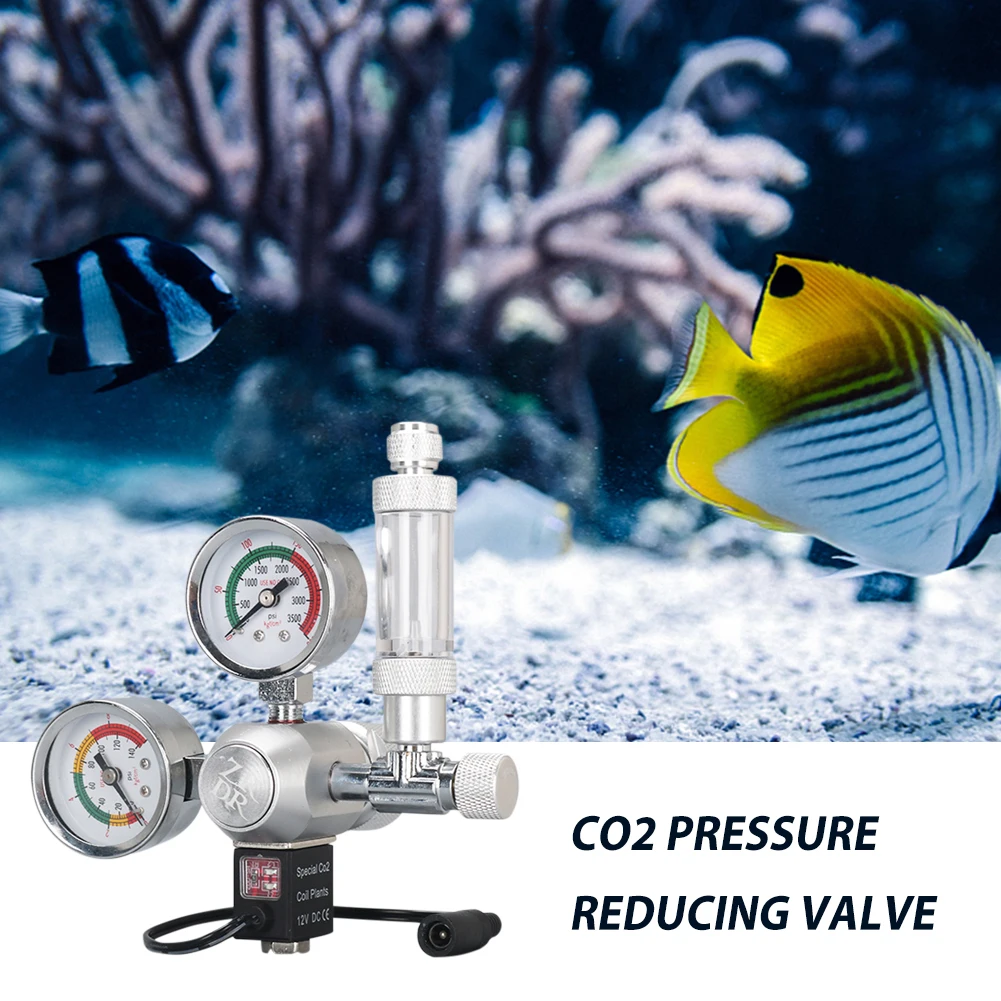 

Pressure Reducing Valve Carbon Dioxide Control System with Dual Gauge Meter Durable Stainless Steel Material for Household